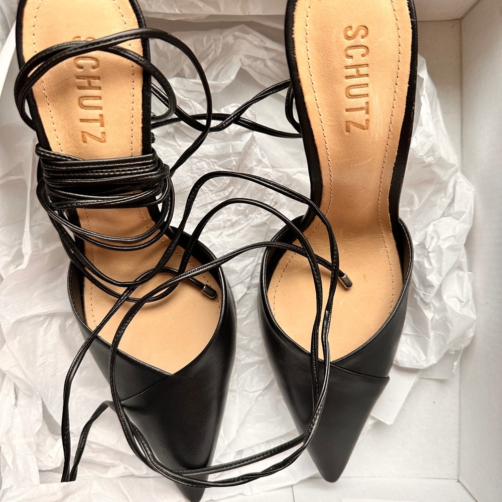Schutz- Womens Lace up heels, brand new! Never worn!